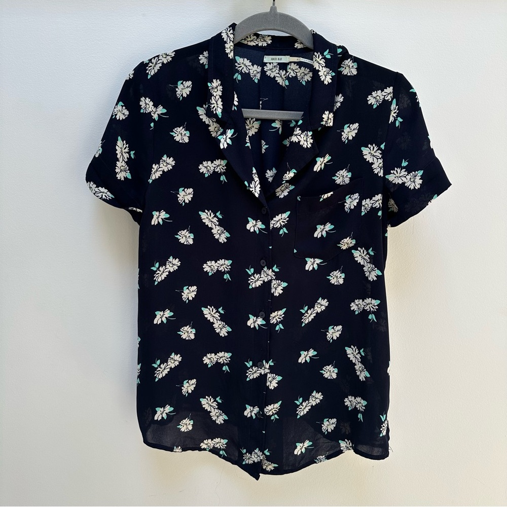 Floral Short Sleeve Button-Up Shirt